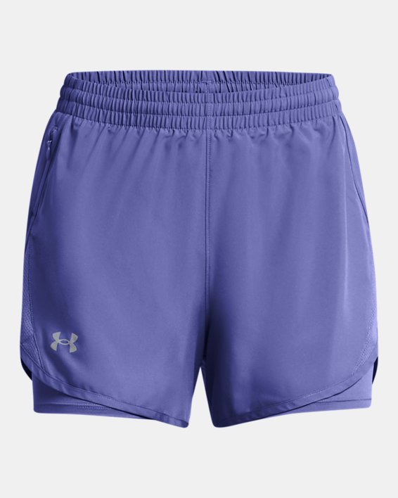 Shorts UA Fly-By 2-in-1 para mujer, Purple, pdpMainDesktop image number 4